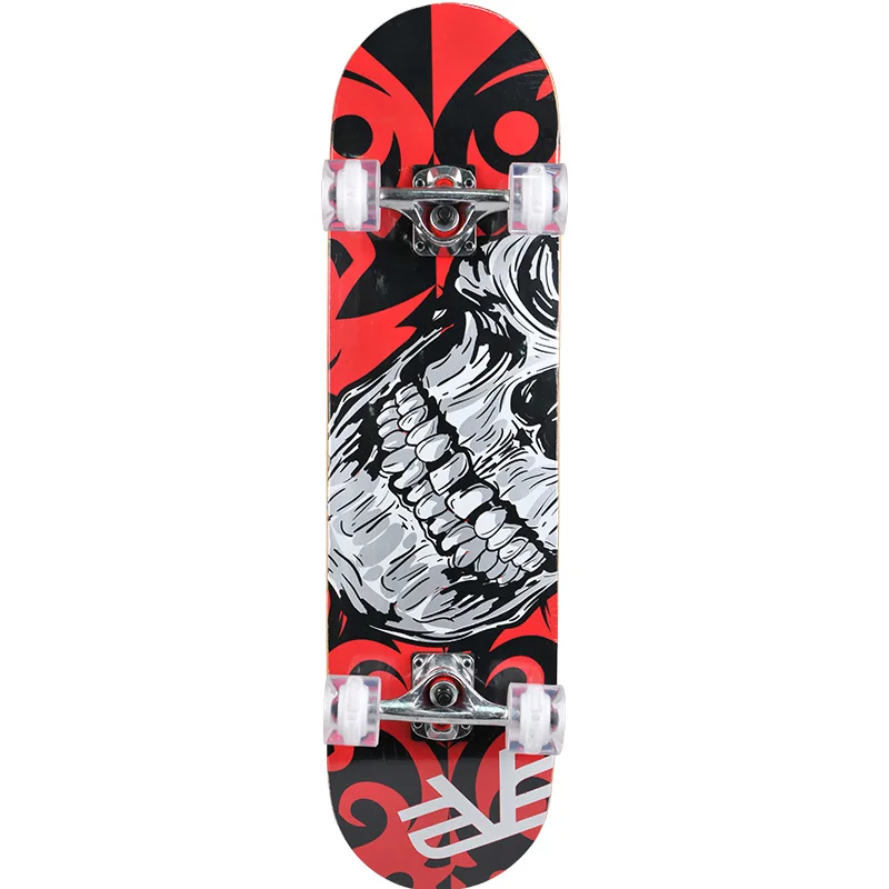 

Cool Design Canadian Maple Deck Skate Board 4 Wheels Doulbe Rocker Sateboards