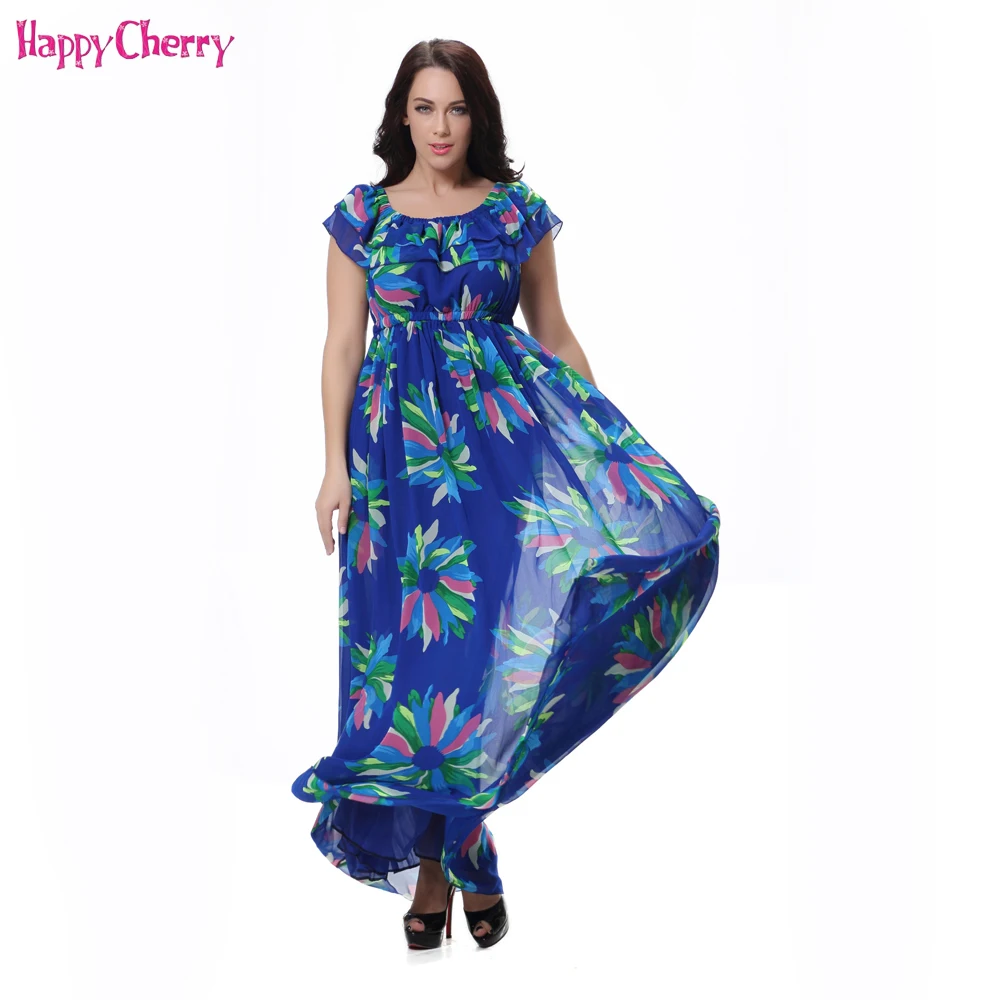 

New Maternity Dresses Summer Women's Sleeveless Printing Long Dress Chiffon Bohemian Beach Pregnant Women Dress Plus Size M-6XL