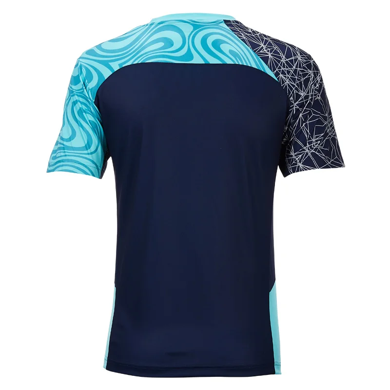 Настоящая мужская футболка Kawasaki с v-образным вырезом и короткими рукавами, футболка для бадминтона и тенниса для мужчин, модная спортивная одежда для спорта на открытом воздухе, ST-T1019