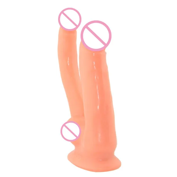 Vibrating Double Dildos Double Penetration Toy Realistic Penis Suction Cup Dildo Vibrator Sex Toys for Woman Sex Products