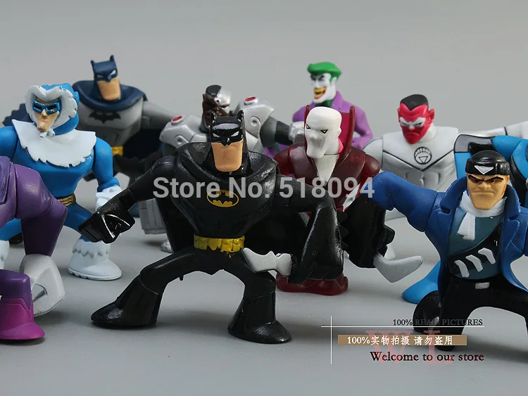 Free Shipping DC Comics Superheroes Batman The Joker Superman Wonder Woman Mini PVC Action Figure T
