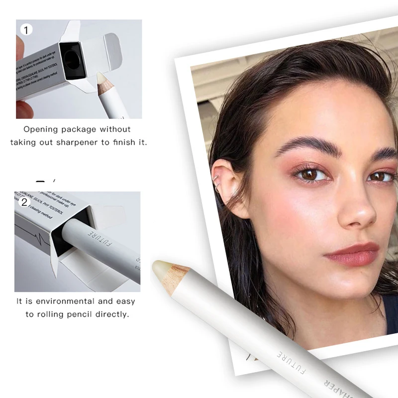 

2019 New Eyebrow Fixing Pencil Waterproof Makeup Long Lasting Eye Brow Pencil Transparent Eyebrows Wax Pen with Sharpener SMJ