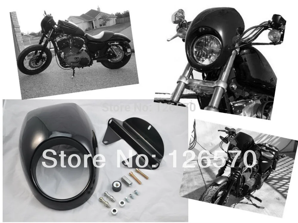 Черная передняя капота Вилка Крепление Передняя обтекатель Маска для Harley Sportster