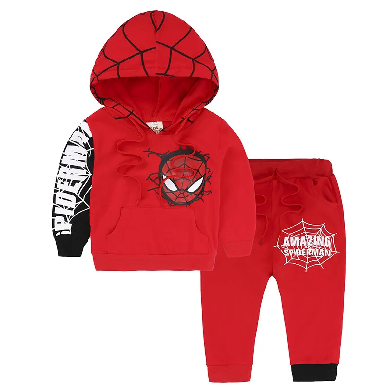 

2018 New autumn superman tracksuit children's clothing set Spiderman Costumes children clothes Cotton Sport Suit For Baby Boys