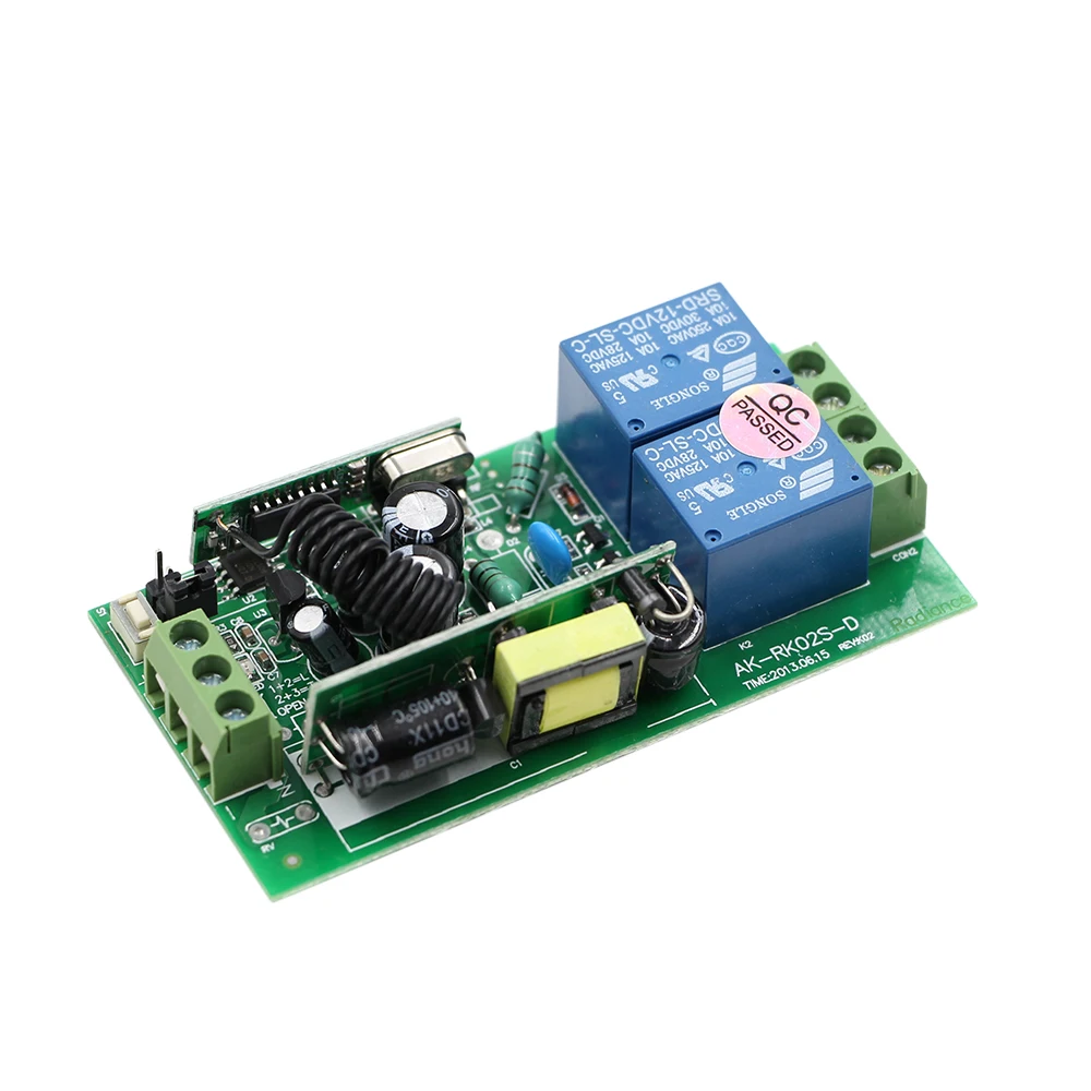 AC 85V 110V 220V 250V 2CH RF беспроводной пульт дистанционного управления Переключатели 1000m