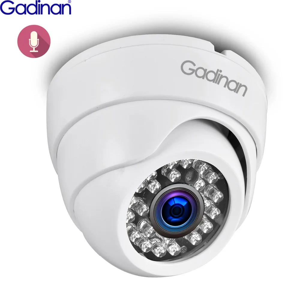 Gadinan H.265AI 4MP 25fps IP Camera Audio Indoor IR Night Dome Video Camera Motion Alert P2P RTSP POE wireless security camera system