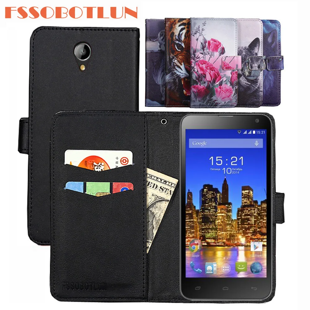 

For Fly IQ4514 Quad EVO Tech 4 Case PU Leather Retro Flip Cover Shell Magnetic Fashion Wallet Cases Kickstand Strap Fly IQ4514