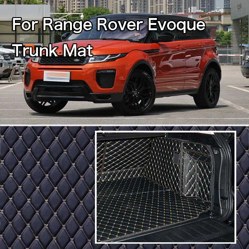 PU Leather Rear Trunk Cargo Liner Protector Mat Seat Back Cover For Land Rover Evoque