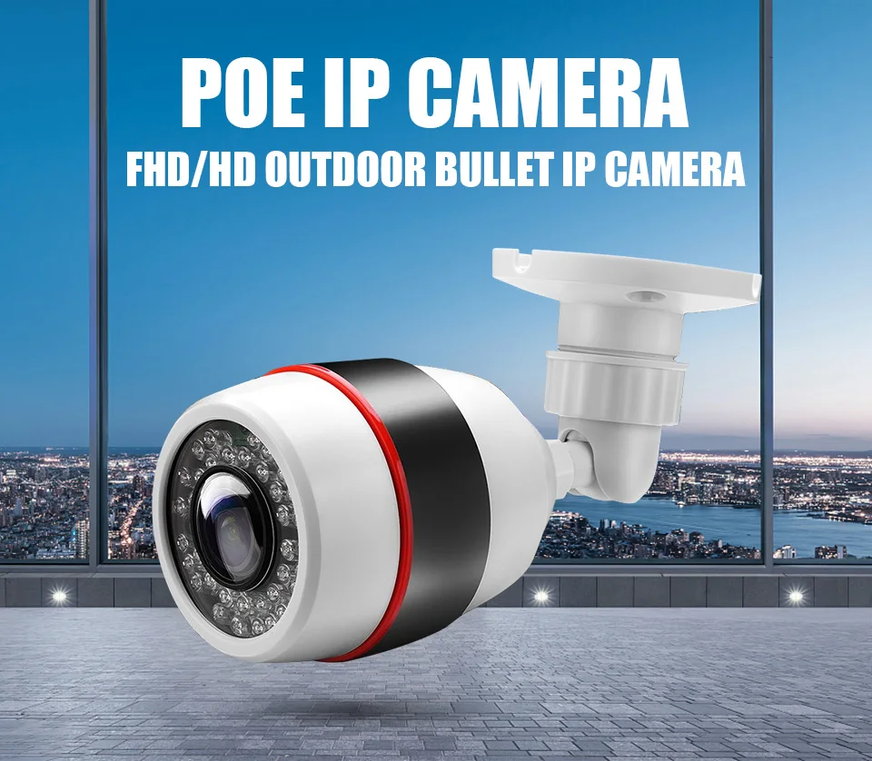 FUERS открытый Водонепроницаемый 1080P Full HD ИК IP Камера 2MP 12V 48V POE NVR POE домашней безопасности AHD камера Onvif Ночное видение Камера CCTV Системы