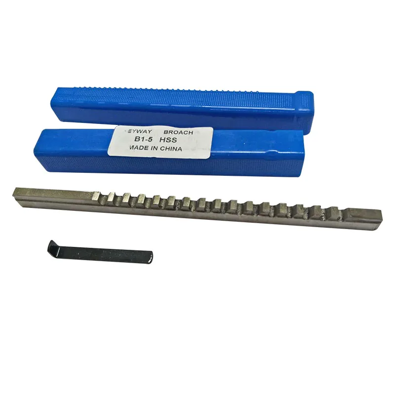 

5mm B1 Push-Type Keyway Broach Metric Size HSS Keyway Cutting Tool for CNC Router Metalworking