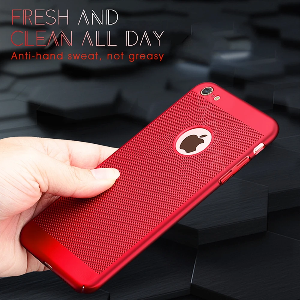 

Heat Dissipation Matte Case For iPhone XR XS Max 8 Breathable Plastic Back Cover for iPhone X 7 6 6S Plus Full Protection Shell