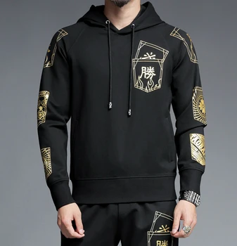 

2019 new design hip hop hoodies and sweatshirts man 100% cotton top quality sleeve clothing