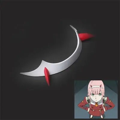 

DARLING In The FRANXX Zero Two 02 Headband Devil Horn Hairband Cosplay Prop lovely Headwear Halloween Gift