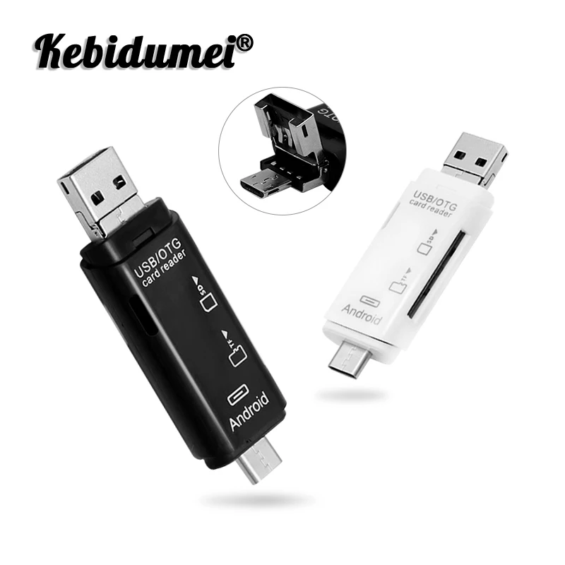 Kebidumei Универсальный 3 в 1 OTG кардридер Тип C и Micro USB высокоскоростной USB2.0 TF/SD для Android