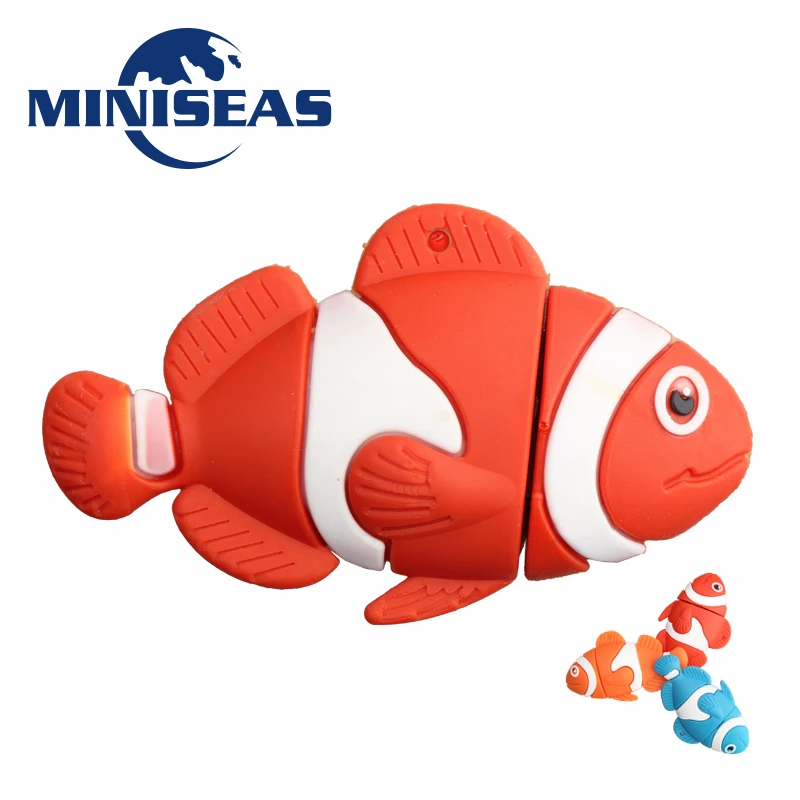

2018 New cartoon Flashdrive Usb Flash Drive High Speed Real Capacity Clown Fish Memory Usb stick 2.0 Pen Drive Pendrive For PC