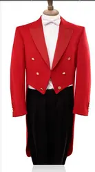 2017 высокое качество чистый красный Фрак Пик нагрудные жениха Свадебные смокинги/жених износ костюм/лучшие мужские смокинги (куртка + брюки