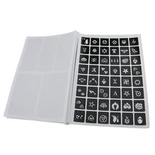 12 лист боди-арт полый многоразовая наклейка трафареты для тату-рисования шаблон аэрограф трафареты для блестящих татуировок 300 шт/партия