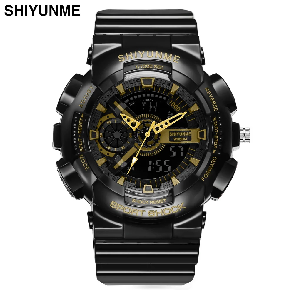 

2019 New Fashion Men Sports Watches Men Quartz Analog LED Digital Clock Man Military Waterproof Watch Relogio Masculino 1305B
