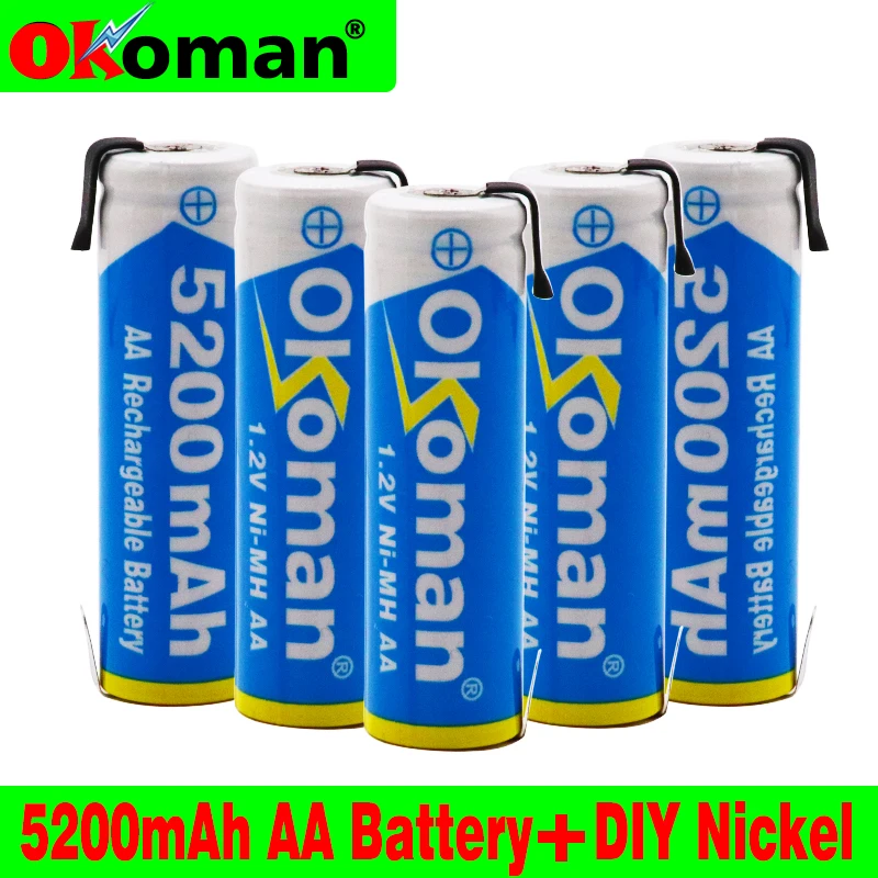 Okoman 1 2 V AA 5800 MAH Ni-MH аккумуляторная батарея пакет с контактами для Philips вкладки