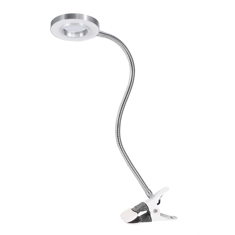 1 шт. USB светодиодный светильник для бровей и губ, лампа для маникюра и дизайна ногтей, теплый светильник для наращивания ресниц, настольная лампа для макияжа с зажимом