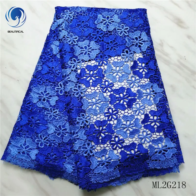 

BEAUTIFICAL Guipure Lace African Fabric Embroidery French Polyester tissu Guipure Fabric Lace ML2G218
