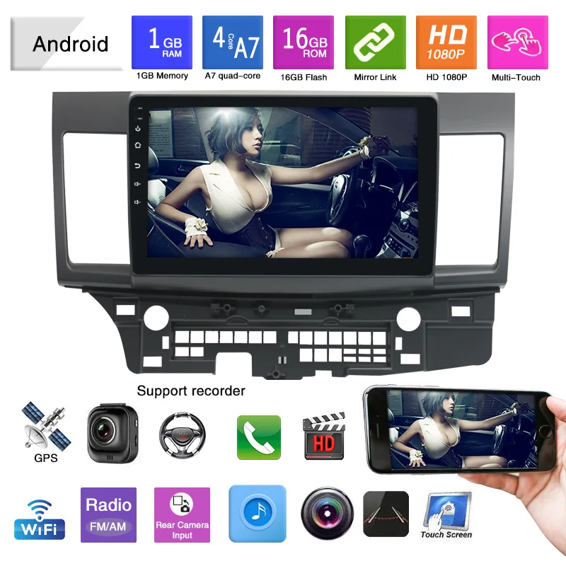 Excellent ZOYOSKII Android 10.1 inch car gps multimedia radio bluetooth navigation player for Mitsubishi Lancer 2007-2017 0