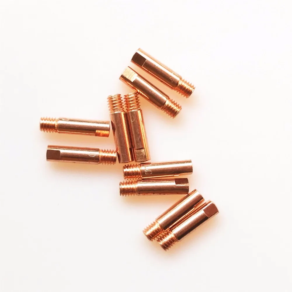 15AK contact tip 20pcs MIG torch gun consumables 0.6mm 0.8mm 0.9mm 1.0mm 1.2mm available M6x25mm for the MIG welding