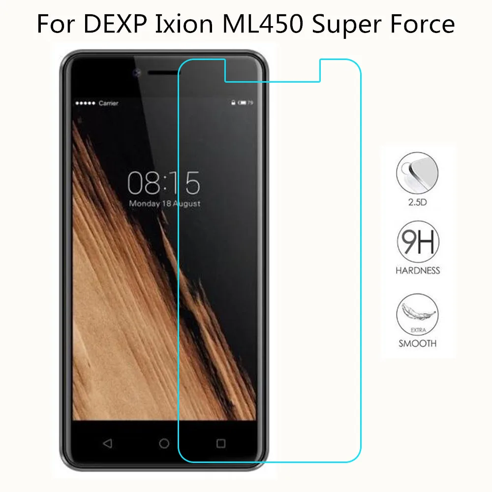 Закаленное стекло для смартфона DEXP Ixion ML450 Super Force 9H Взрывозащищенная защитная