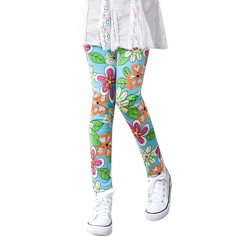 

Kids Girls Leggings Pants Flowers Printed Stretch Pants Kid Legging Children Girls Leggings Toddler Classic 3-14Y