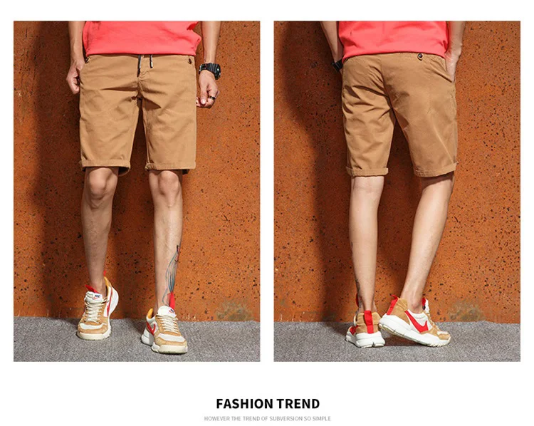 COMLION новые летние шорты Для мужчин хлопок Повседневное короткие Для мужчин Лидер продаж Мода Для мужчин s Короткие штаны до колена-Длина Для