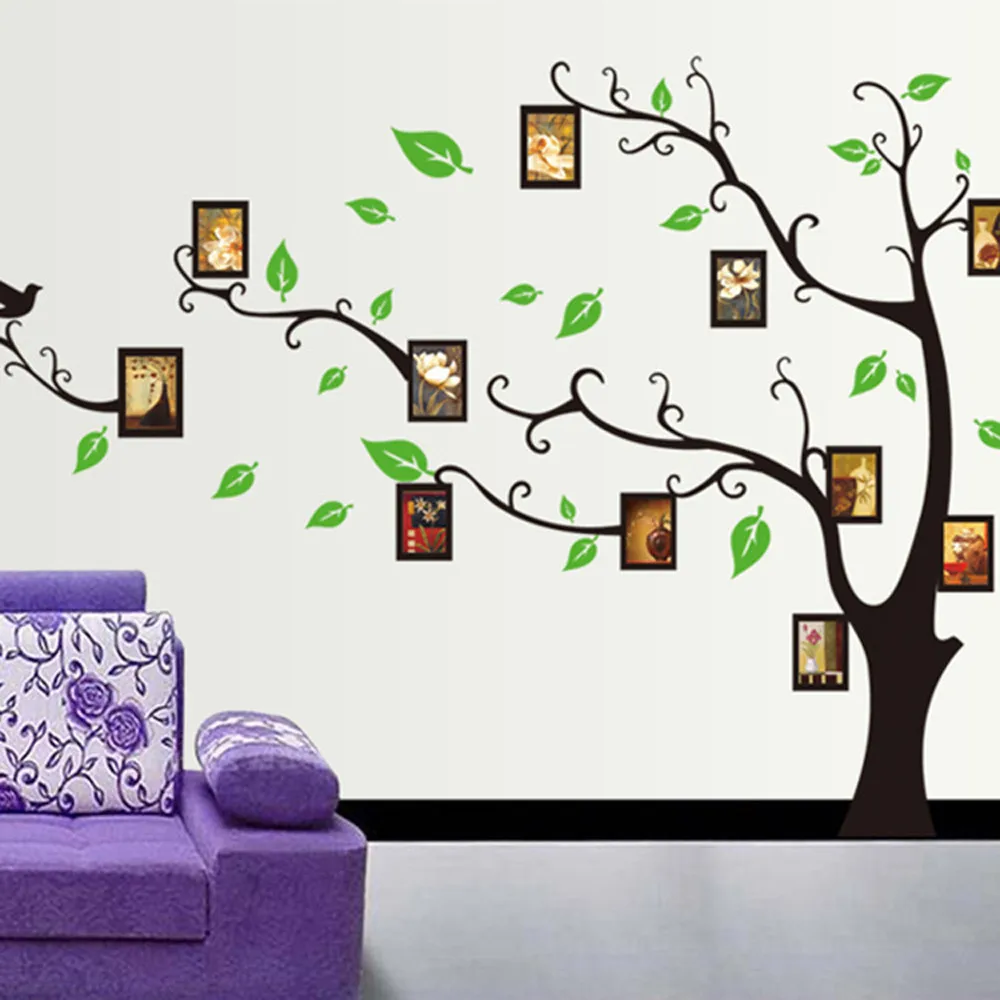 3D DIY фото дерево ПВХ наклейки для стен клей Наклейки на стену росписи Книги по искусству Домашний Декор окна Стекло декоративные съемные Наклейки на стену