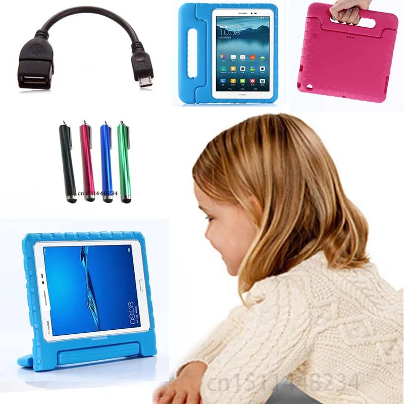 

For Huawei M5 Lite 8.0 T5 8.0 Case Cover (2019 Released) Children Tablet hand-held Shock Proof EVA Silicon Safety protection