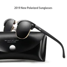 Новинка, Классические поляризованные солнцезащитные очки для мужчин и женщин, Ретро стиль, фирменный дизайн, солнцезащитные очки для женщин и мужчин, модные зеркальные солнцезащитные очки