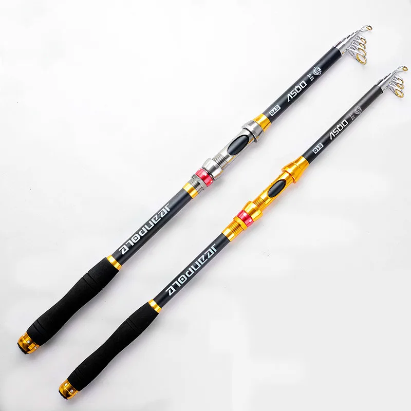 

2018 New Design Black Rock Fishing Rod Stream Hand toughness Carbon Fiber Spinning Telescopic Fishing Rods