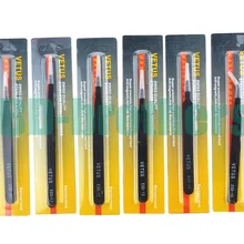 Красный посылка черный пинцеты «VETUS» HRC40 антистатический Нержавеющая сталь щипцы ESD-10 ESD-11 от электростатического разряда 12, 13, 14, 15 лет, для ремонта 120 шт./лот