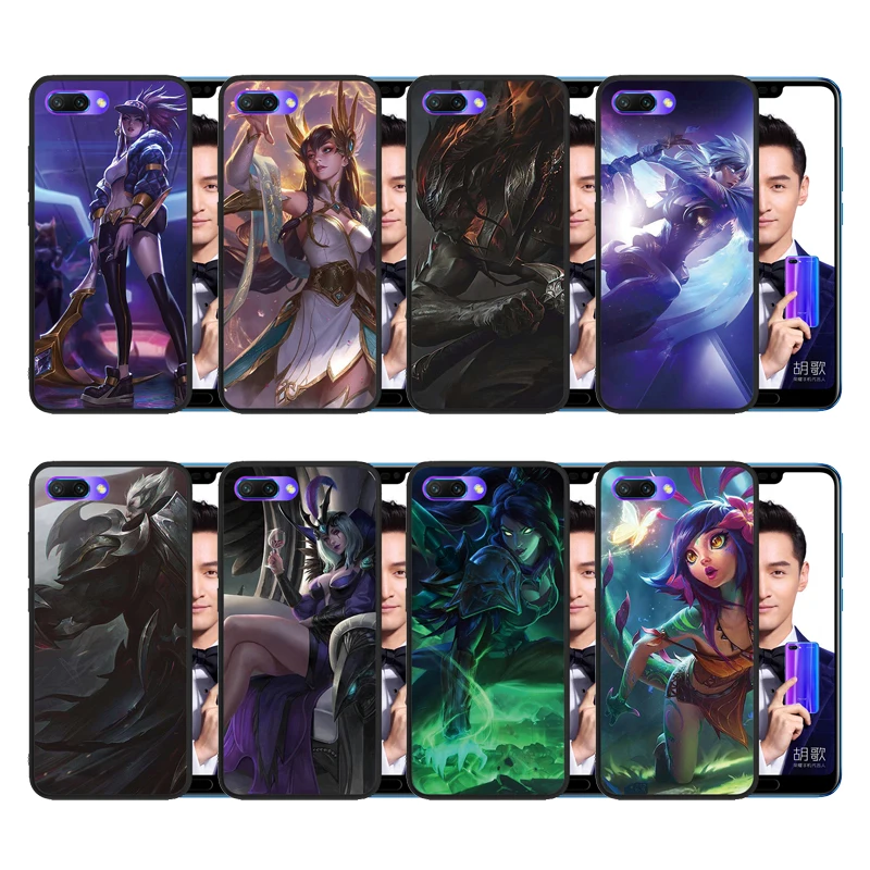 Slim Silicone TPU Soft Phone Case Black for Huawei Honor 10 Cover Capa Fundas lol League of Legends | Мобильные телефоны и