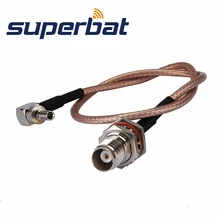 Superbat RF tnc-разъём женский прямой К CRC9 правый угол косичка кабель RG316 15 см для беспроводной