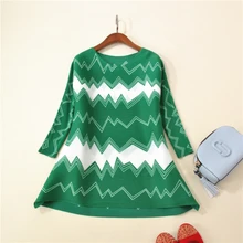 Свободная длинная полосатая футболка с круглым вырезом и длинными рукавами, лидер продаж