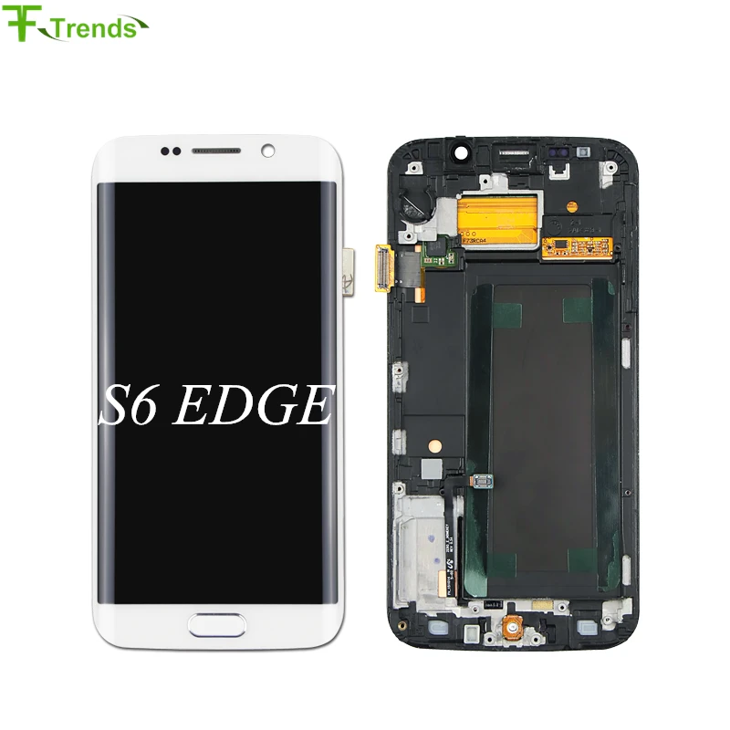 

Fftrends 1PCS OEM A+++ Amoled for Pantalla Samsung Galaxy S6 Edge G925 LCD Display Touch Screen Digitizer Assembly with Frame