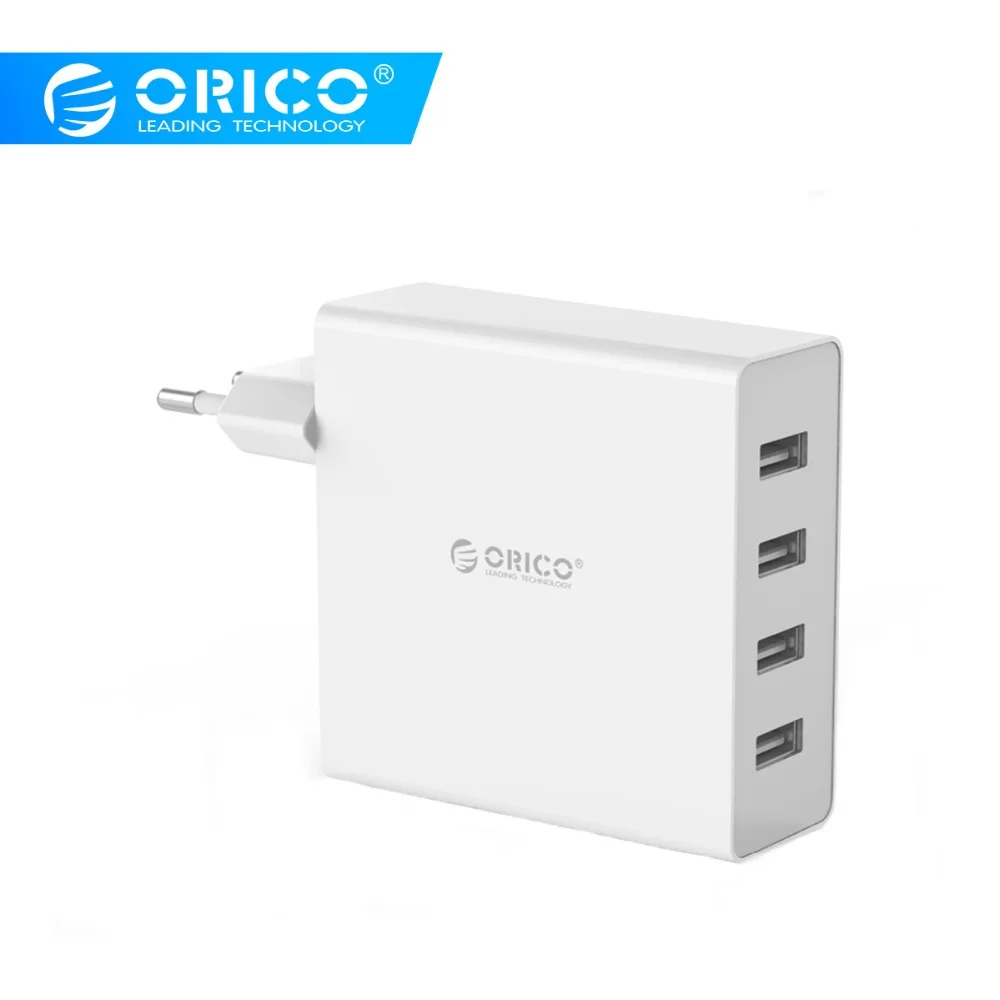 

ORICO 4 Port Wall USB Phone Charger 5V2.4A*4 6A30W Total Output USB Charger Adapter for iPhone Tablet