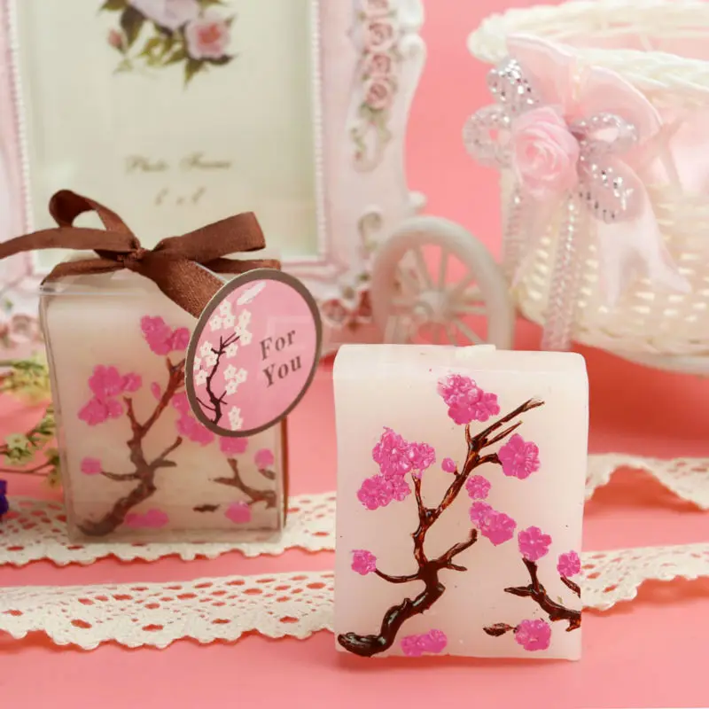 2015 Multicolor Romantic Cherry Blossom Square Wedding Favors And