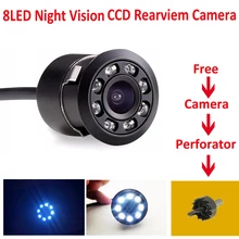 New 8 LED Car Vehicle Rear View Camera Back Up Camera Night Vision Waterproof Car Rear View Camera Reverse Paking For Universal