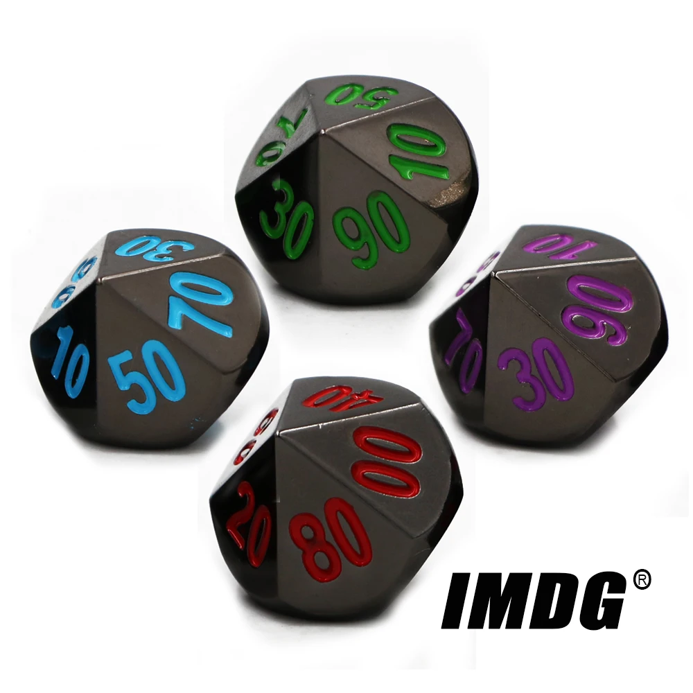 1pcs D10 (0090) Polyhedron Rpg Dice 10sides Accessories Metal Dice
