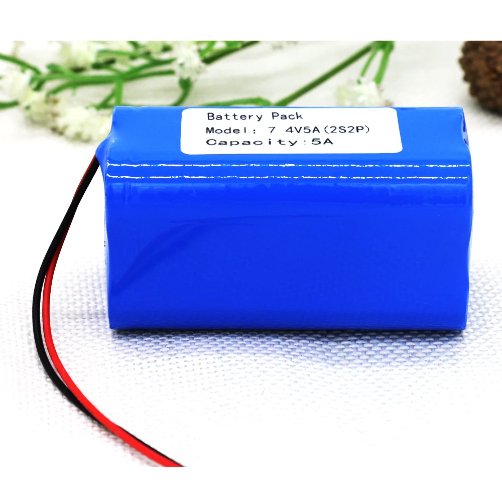 KLUOSI 7,4 V/8,4 V 2S2P 5000mAh аккумулятор 18650 батарея 5Ah аккумуляторная батарея для велосипедных фар/CCTV/камеры/Электрический