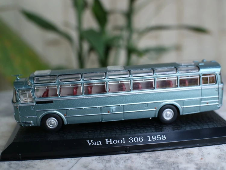 Высокая имитация бельгийского VanHool 306-1958 винтажный автобус, 1: 72 модели автомобилей из сплава, металлические Литые изделия, коллекционные игрушечные транспортные средства