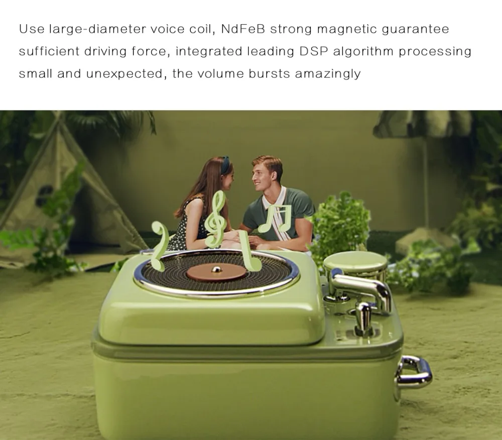Xiaomi cat king atomic Mini record player B612 Bluetooth intelligent audio portable zinc aluminum shell speaker in stock (17)