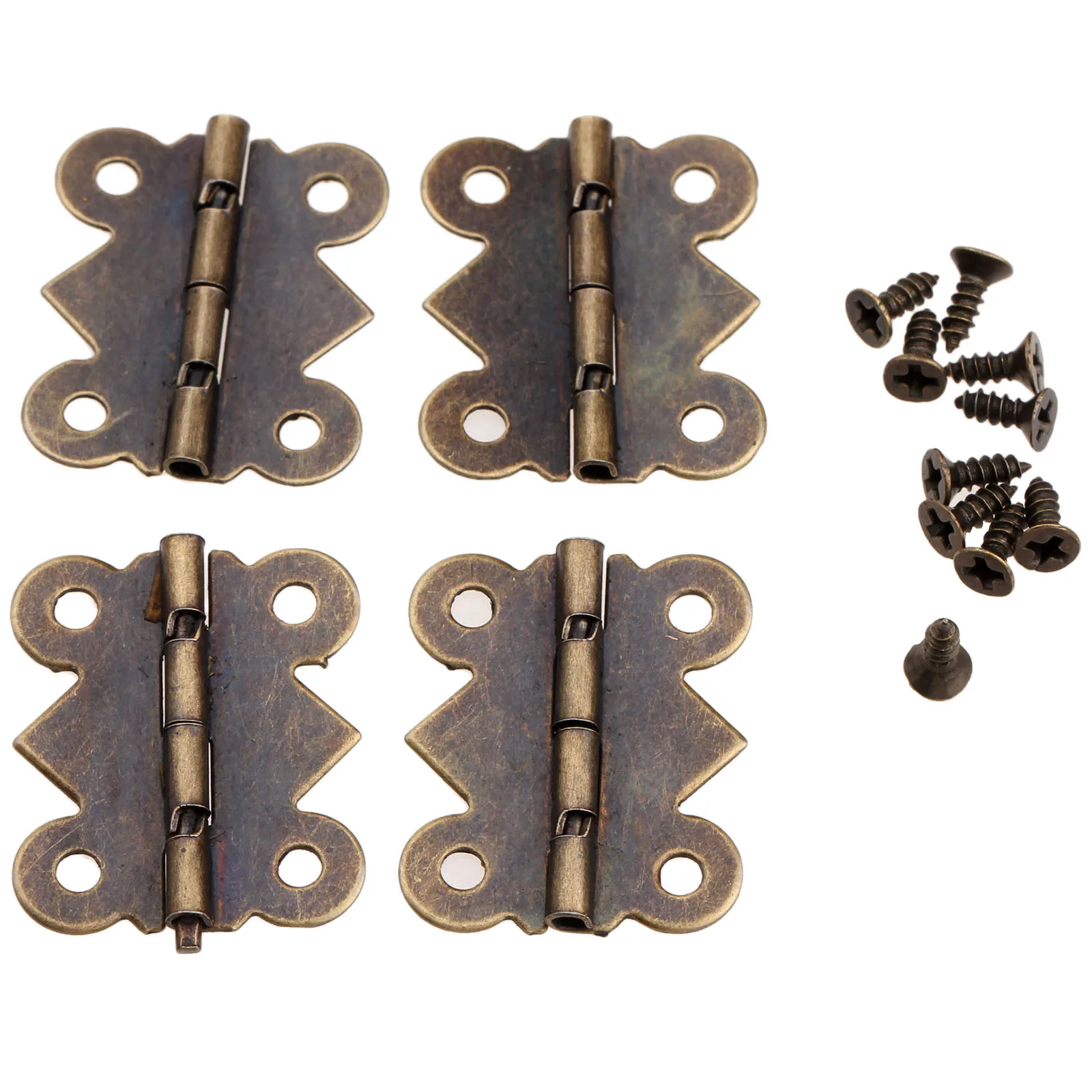 40/20/12/4Pcs Mini Butterfly Door Hinge Furniture Fittings Antique Bronze Cabinet Drawer Kitchen Jewellery Box Decorate | Обустройство