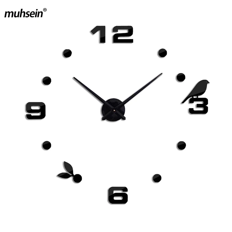 muhsein акриловые настенные часы большие настенные часы цифровая 3d Настенная картина большого размера Часы Современный стиль в качестве подарка на день рождения