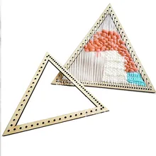 Набор из 2 предметов, треугольная деревянная ручная работа, индивидуальное гобеленовое украшение в виде павлина, богемное народное настенное украшение, гобелен
