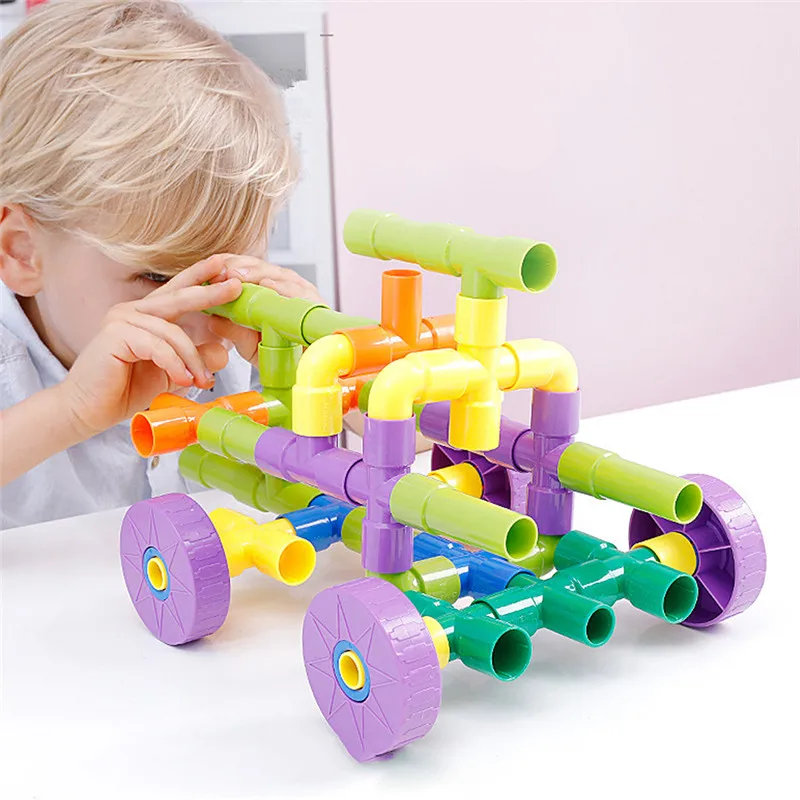

72/pcs Children's Educational Building Blocks Water Pipe Building Blocks Toys Spelling Assembling Building Blocks